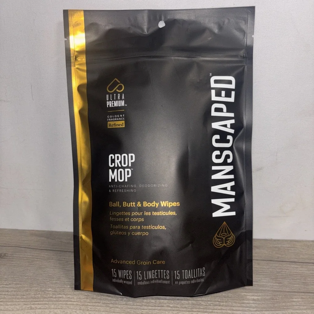 Manscaped Ultra Premium Cologne Fragrance Crop Mop Ball, Butt, Body Wipes